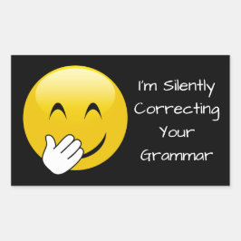 絵文字の修正文法スタンプ 長方形シール