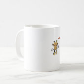 絵文字の動物は親指を上げる コーヒーマグカップ (正面左)