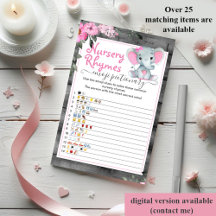 絵文字の女の子の赤ちゃんシャワーゲーム象