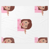 絵文字の毛布 フリースブランケット (正面(横))