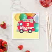 絵文字の消防車  スタンダードカクテルナプキン (インサイチュ)
