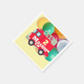 絵文字の消防車  スタンダードカクテルナプキン (角)