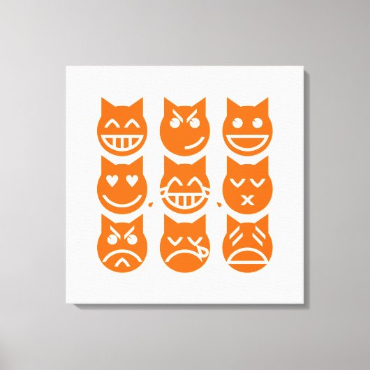 絵文字の生き方 キャンバスプリント (正面)