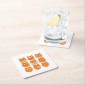 絵文字の生き方 スクエアペーパーコースター (インサイチュ)