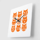 絵文字の生き方 スクエア壁時計 (傾斜)