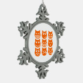 絵文字の生き方 スノーフレークピューターオーナメント (左)