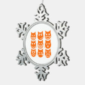 絵文字の生き方 スノーフレークピューターオーナメント (右)