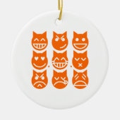 絵文字の生き方 セラミックオーナメント (正面)