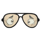 絵文字の目。漫画おもしろいの目 アビエーターサングラス (正面)