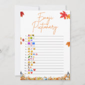 絵文字の絵の赤ちゃんシャワーゲーム小さなかぼちゃ 招待状 (正面)