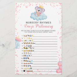 絵文字の絵文字の女の子Koalaクマ赤ちゃんシャワーゲーム