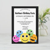 絵文字の絵文字バースデーパーティーの招待 招待状 (スタンド正面)