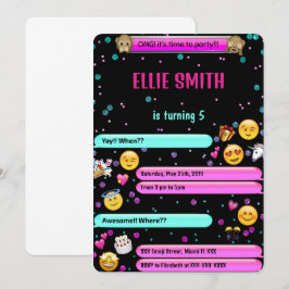 絵文字の誕生日招待状 招待状