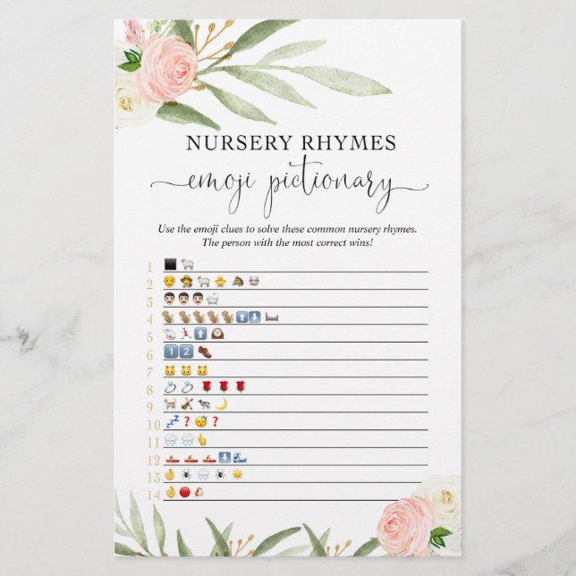 絵文字の赤ちゃんシャワーゲームピンクの緑 (正面)