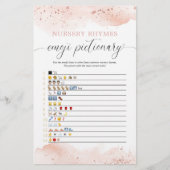 絵文字の赤ちゃんシャワーゲーム水彩バラ (正面)