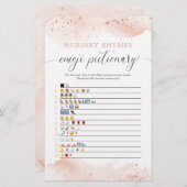 絵文字の赤ちゃんシャワーゲーム水彩バラ (正面/裏面)