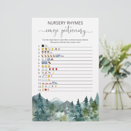 絵文字の赤ちゃんシャワーゲーム素朴な山々 (スタンド正面)