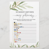 絵文字の赤ちゃんシャワーゲーム金ゴールド緑 (正面)