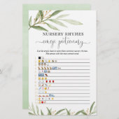 絵文字の赤ちゃんシャワーゲーム金ゴールド緑 (正面/裏面)