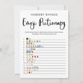 絵文字の赤ちゃんシャワーゲー男女兼用ム 招待状 (正面)