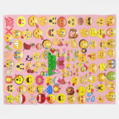 絵文字の過負荷 フリースブランケット (正面(横))