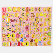 絵文字の過負荷 フリースブランケット (正面(横))