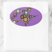 絵文字の魔女 楕円形シール (バッグ)