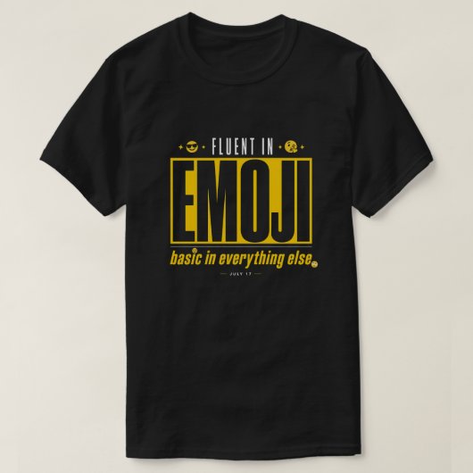 絵文字は得意Tシャツ| Tシャツ (デザイン正面)