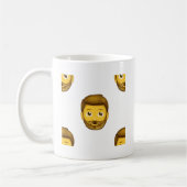 絵文字ひげを生やした男 コーヒーマグカップ (左)