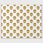 絵文字ひげを生やした男 ラッピングペーパー (フラット)