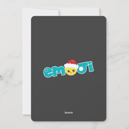 絵文字をテーマにしたハッピークリスマスグリーティング シーズンカード (裏面)