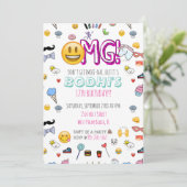 絵文字をテーマにしたパーティの招待状 招待状 (スタンド正面)