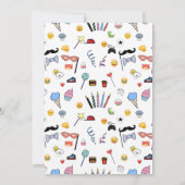 絵文字をテーマにしたパーティの招待状 招待状 (裏面)