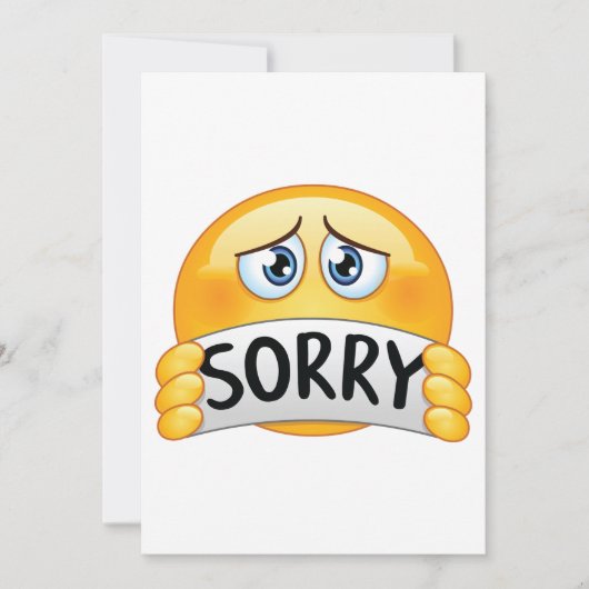 絵文字を申し訳ない 招待状 (正面)