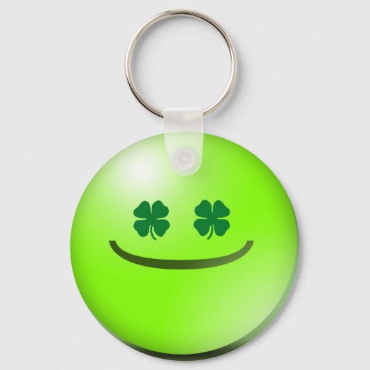 絵文字アイリッシュSt patricks dayグリンキーチェーン キーホルダー (正面)