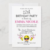 絵文字インスパイアバースデーパーティーへの招待 招待状 (裏面)