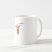 絵文字ウィンキング舌アウトgiraffe顔 コーヒーマグカップ (正面右)