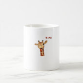 絵文字ウィンキング舌アウトgiraffe顔 コーヒーマグカップ (中央)