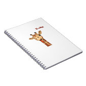 絵文字ウィンキング舌アウトgiraffe顔 ノートブック (右側)