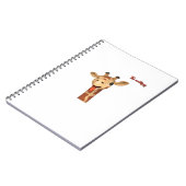 絵文字ウィンキング舌アウトgiraffe顔 ノートブック (左側)