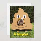 絵文字ウンチの犬 インビテーションポストカード (正面/裏面)