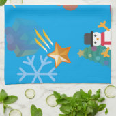 絵文字ウンチクリスマス キッチンタオル (折り畳み)