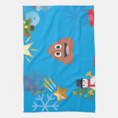 絵文字ウンチクリスマス キッチンタオル (縦)