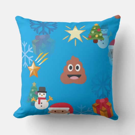 絵文字ウンチクリスマス クッション (正面)