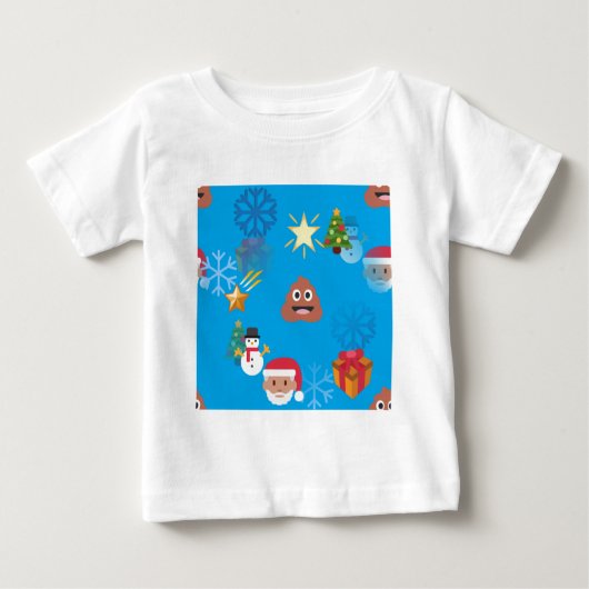 絵文字ウンチクリスマス ベビーTシャツ (正面)