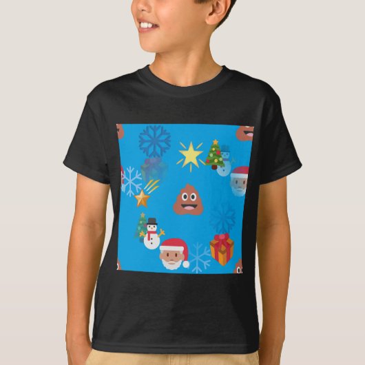 絵文字ウンチクリスマス Tシャツ (正面)