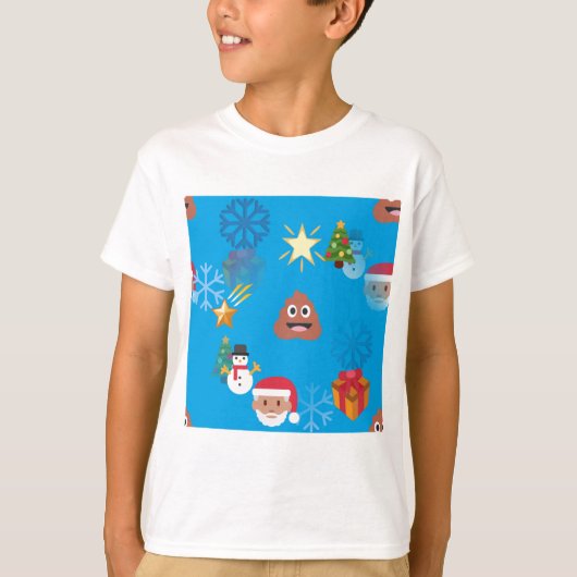絵文字ウンチクリスマス Tシャツ (正面)