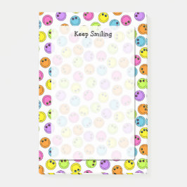 絵文字カラフルの顔保が笑う ポストイット
