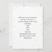 絵文字カラフル誕生日パーティーキッズまたは男の子カスタムたち 招待状 (裏面)