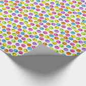 絵文字カラフル顔 ラッピングペーパー (角)